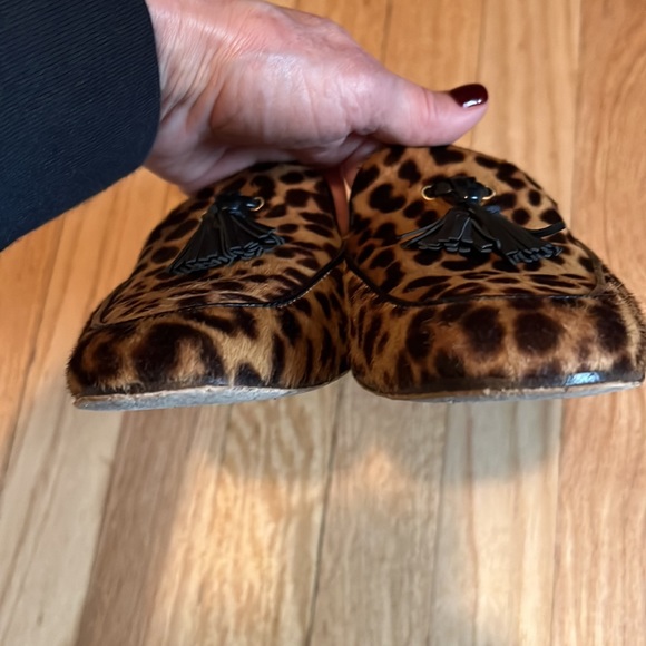 J Crew calf fur leopard print slip on loafer - Picture 7 of 8